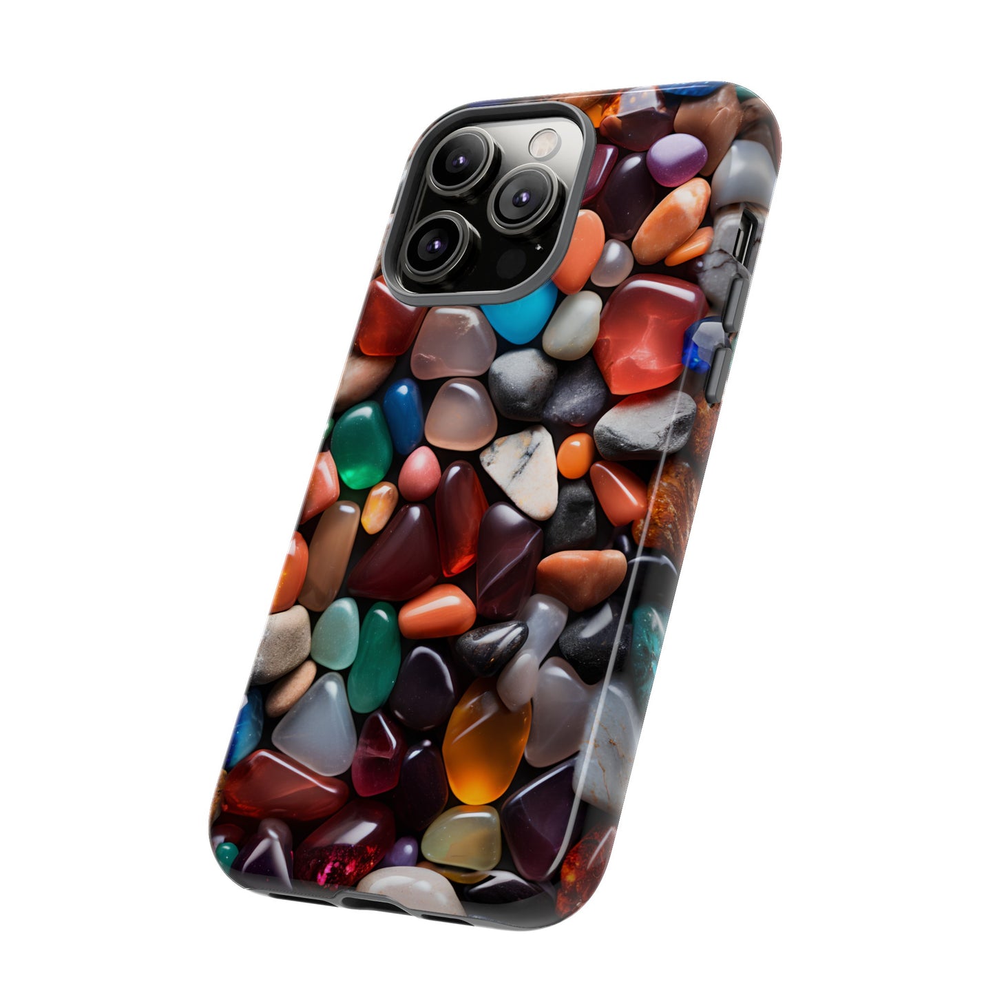 Colorful Stones Phone Case – Vibrant Polished Gemstone Design for iPhone, Samsung Galaxy, and Google Pixel Devices