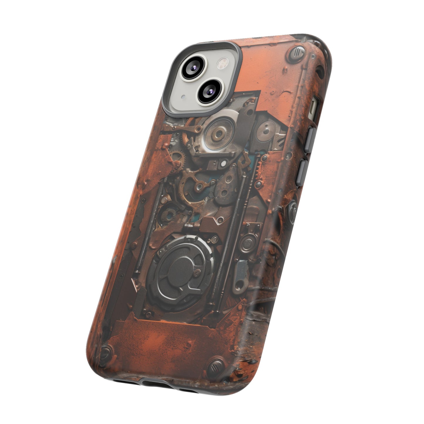 Rusted Mechanisms Phone Case – Steampunk Metal Gear Design for iPhone, Samsung Galaxy, and Google Pixel Devices