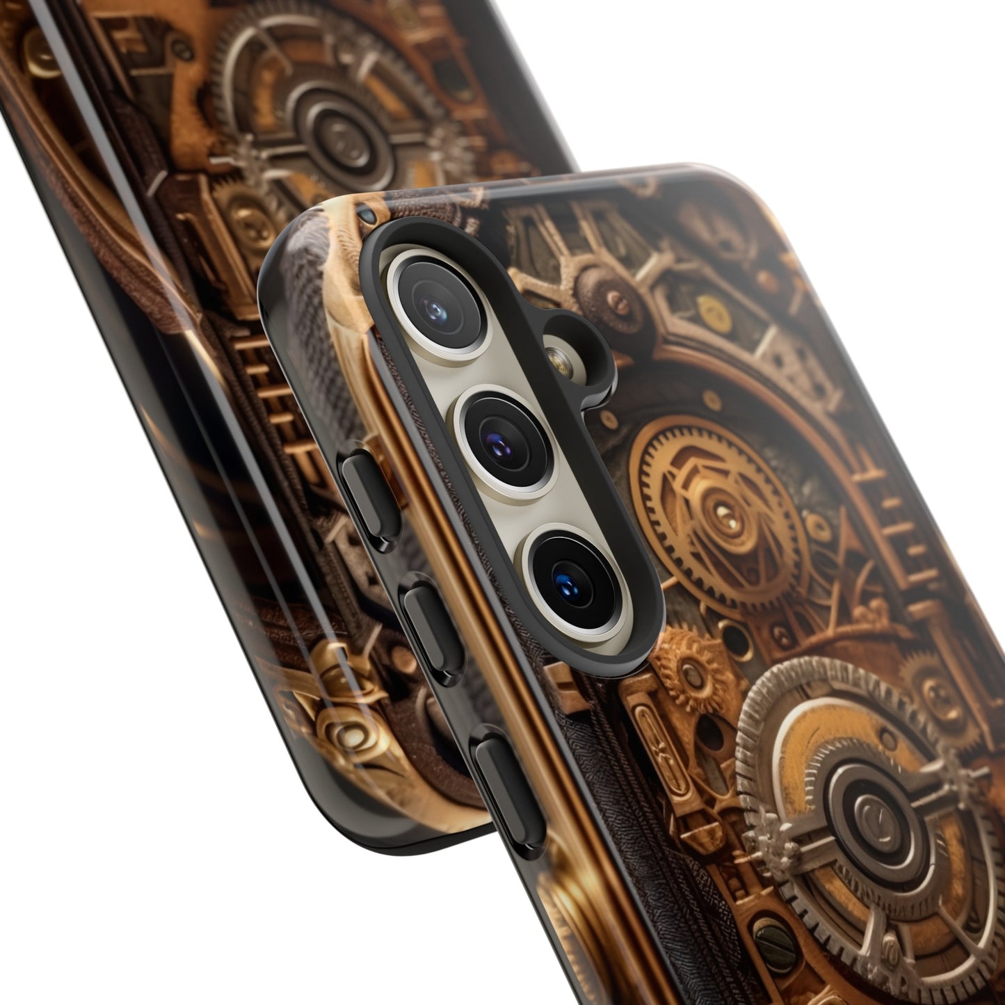 Gearworks Tough Phone Case – Steampunk Clockwork Design for iPhone, Samsung Galaxy, and Google Pixel Devices