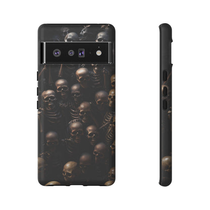 Skeletal Grave Phone Case – Halloween Horror Skeleton Design for iPhone, Samsung Galaxy, and Google Pixel Devices