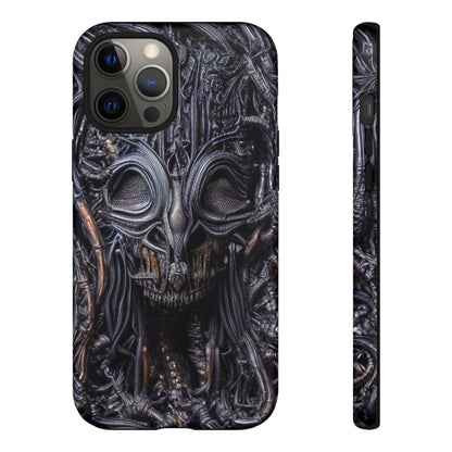 Biomechanical Horror 2 Phone Case – Futuristic Alien Horror Design for iPhone, Samsung Galaxy, and Google Pixel Devices