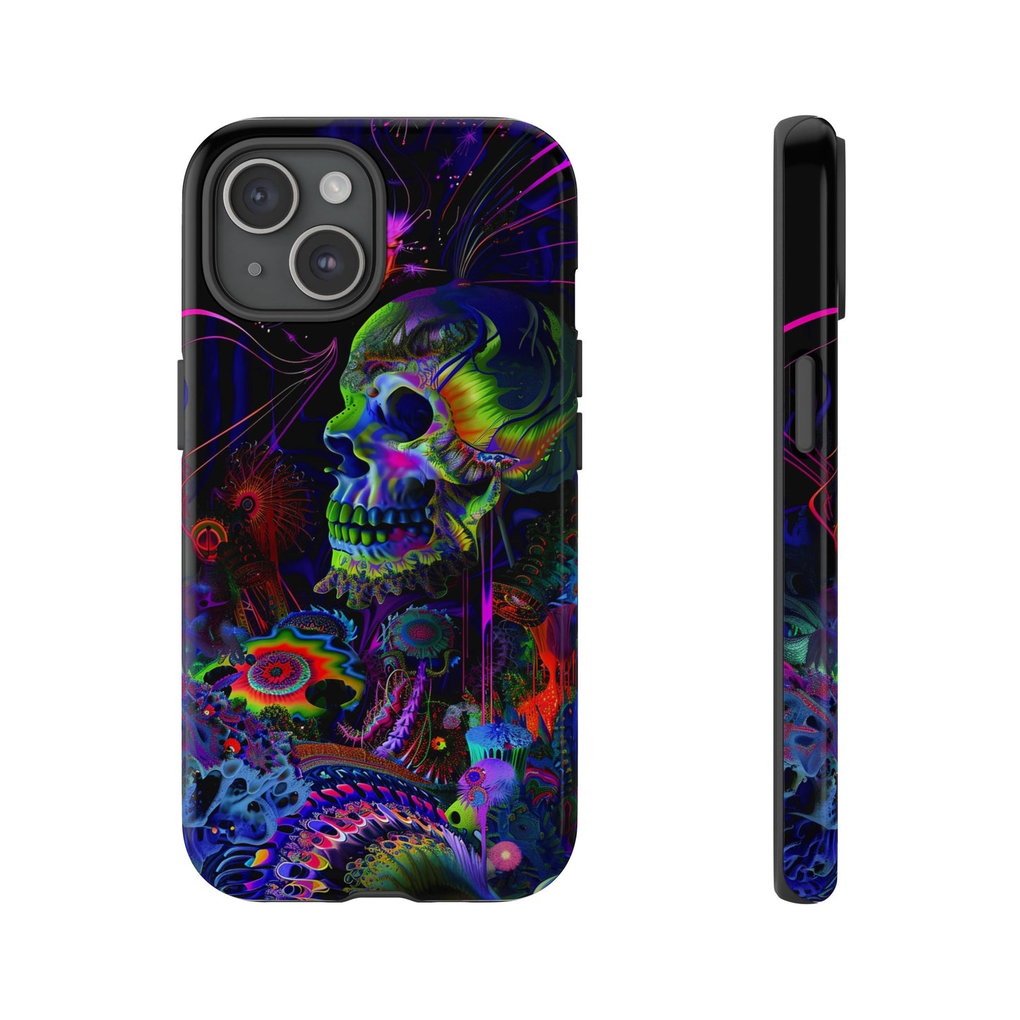 Psychedelic Skull Phone Case – Vibrant Pastel Design for iPhone, Samsung Galaxy, and Google Pixel Devices