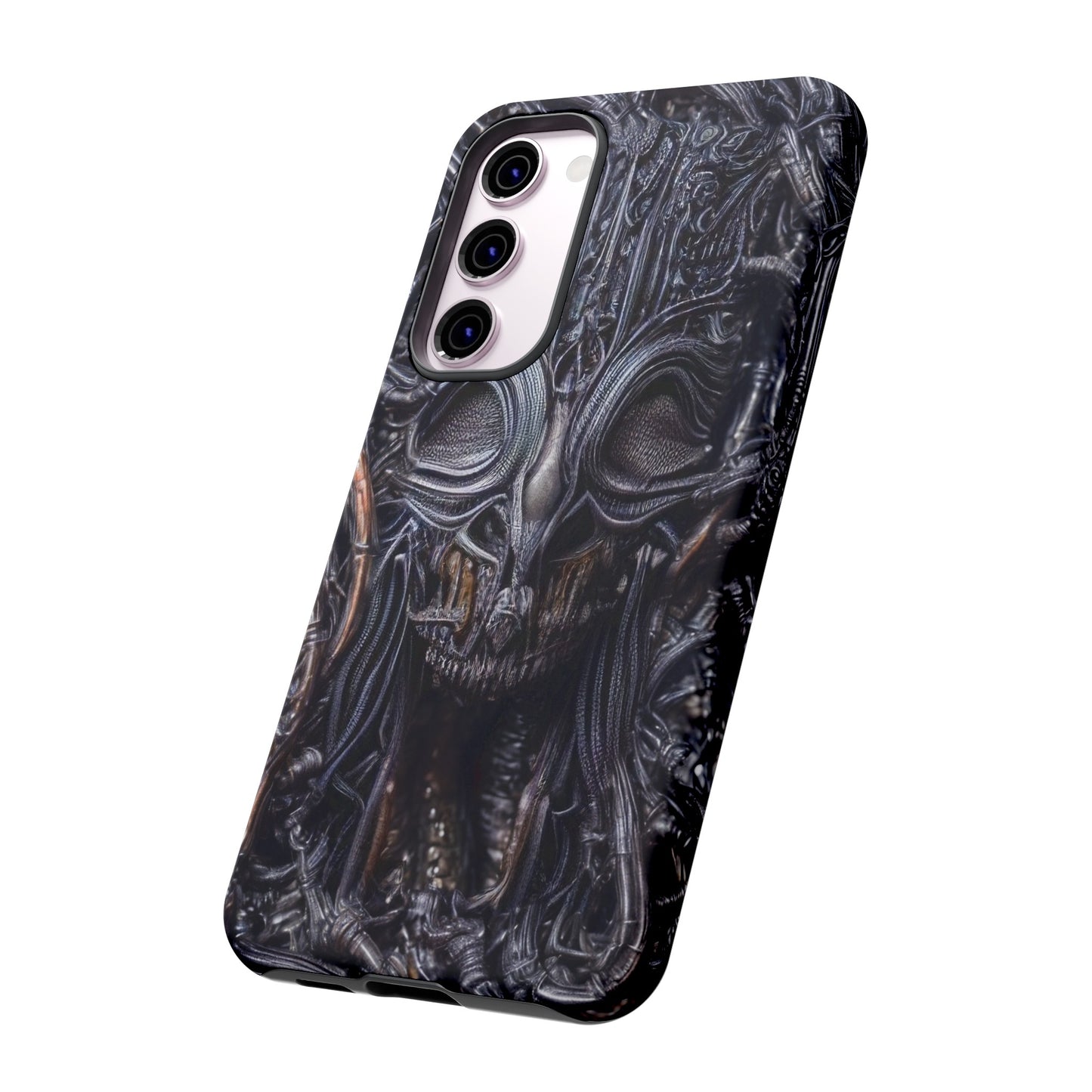 Biomechanical Horror 2 Phone Case – Futuristic Alien Horror Design for iPhone, Samsung Galaxy, and Google Pixel Devices