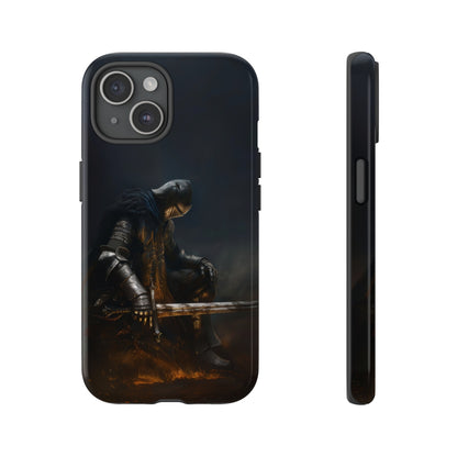 Dark Knight of the Abyss Phone Case - iPhone, Samsung Galaxy, Google Pixel - Epic Medieval Warrior Art, Protective Case, Fantasy Art