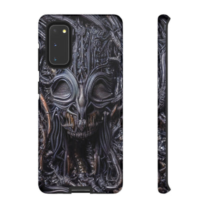 Biomechanical Horror 2 Phone Case – Futuristic Alien Horror Design for iPhone, Samsung Galaxy, and Google Pixel Devices