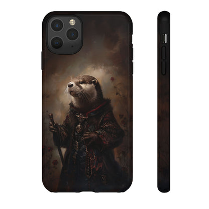 Noble Otter King Phone Case - Vintage Gothic Animal Art Design for iPhone, Samsung Galaxy, and Google Pixel Devices