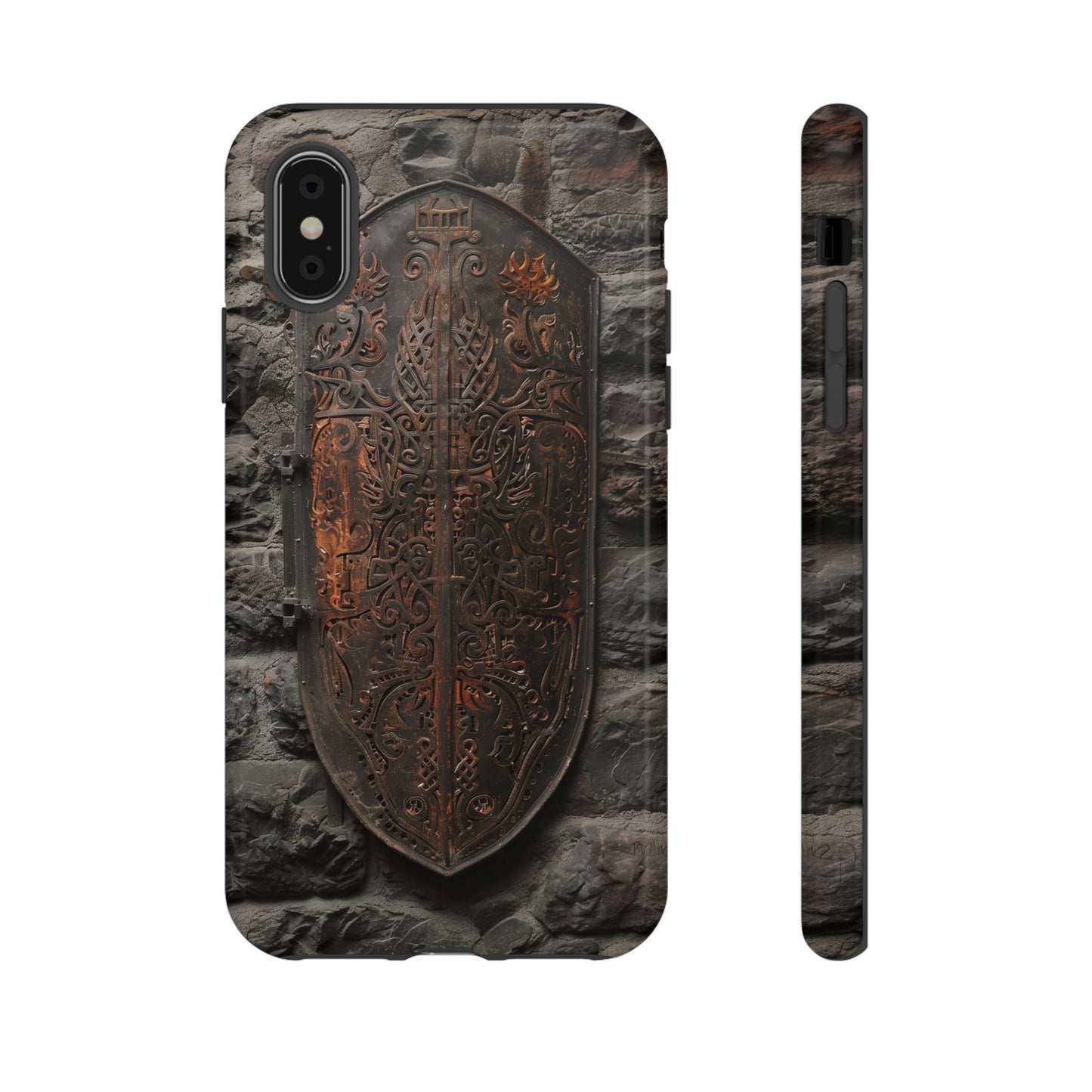 Medieval Shield Phone Case - Ornate Ancient Armor Design for iPhone and Samsung Galaxy Devices