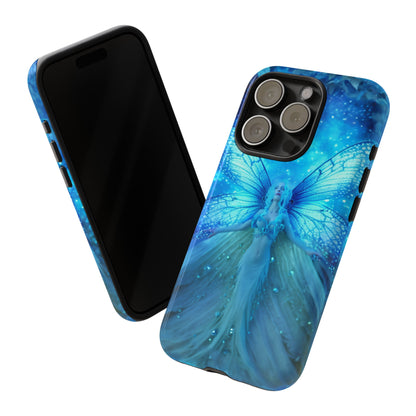 Blue Cosmic Fairy Phone Case – Enchanting Fae Design for iPhone, Samsung Galaxy, and Google Pixel Devices