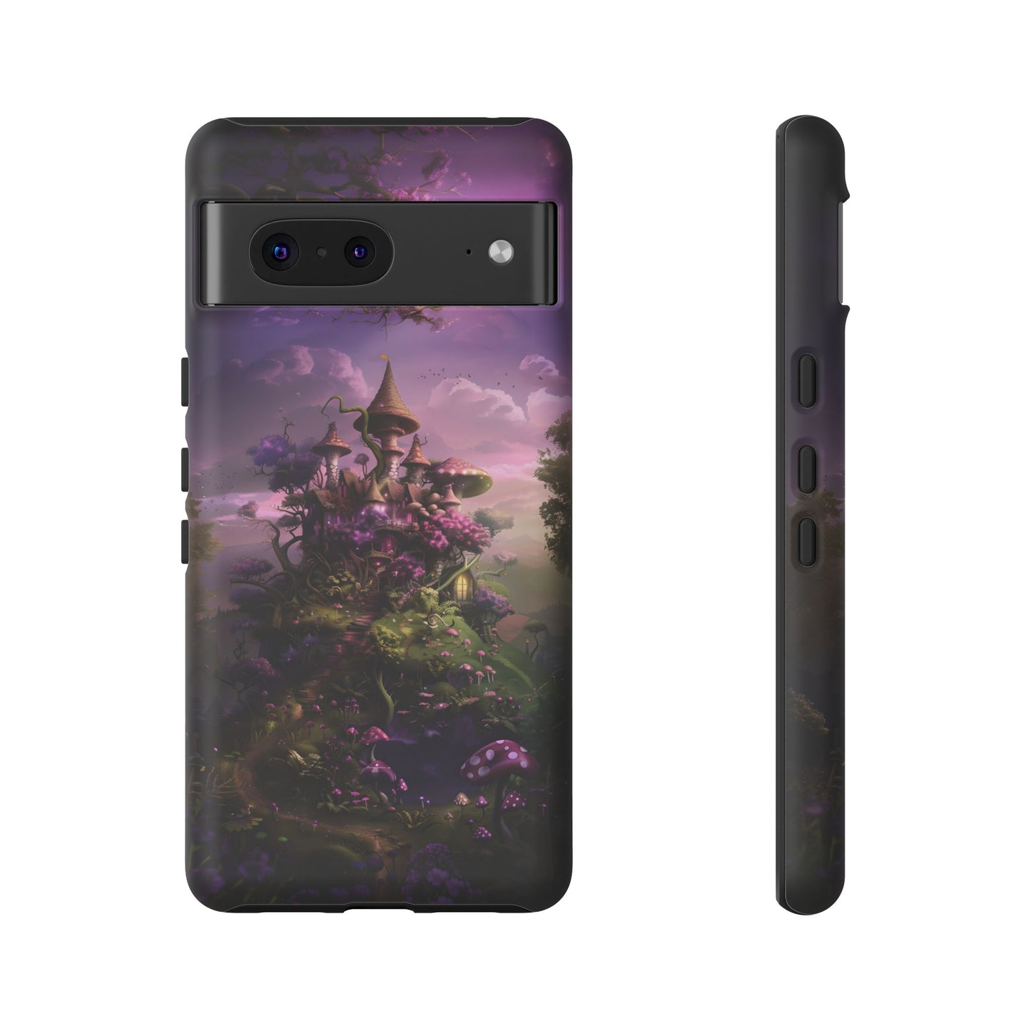 Enchanted Fairy Castle Phone Case - Magical Purple Fantasy Art for iPhone, Samsung Galaxy and Google Pixel Devices