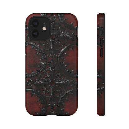 Vampiric Leather Phone Case for iPhone, Samsung Galaxy, and Google Pixel Devices - Gothic Ornate Design