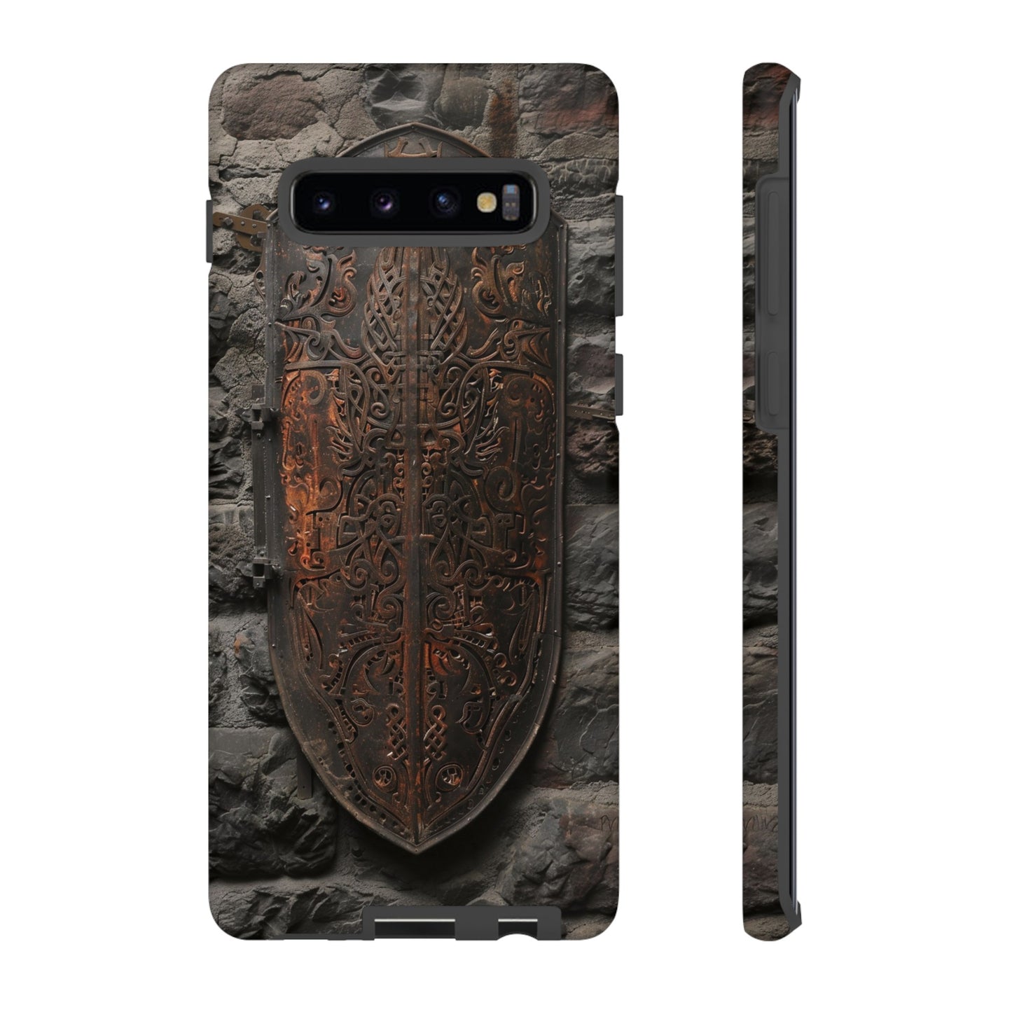 Medieval Shield Phone Case - Ornate Ancient Armor Design for iPhone and Samsung Galaxy Devices