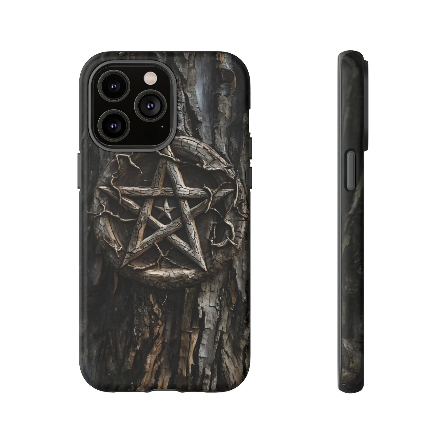 Pentacle Tree Phone Case – Wiccan Nature Magic Design for iPhone, Samsung Galaxy, and Google Pixel Devices