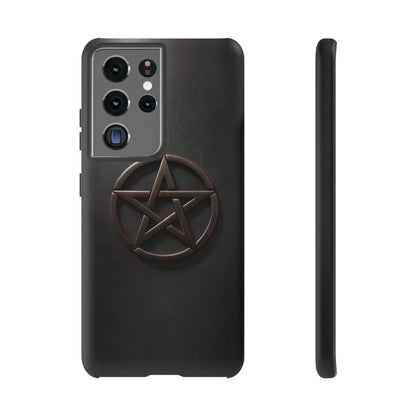 Simple Pentacle Tough Phone Case – Witchcraft Pentagram Design for iPhone, Samsung Galaxy, and Google Pixel Devices