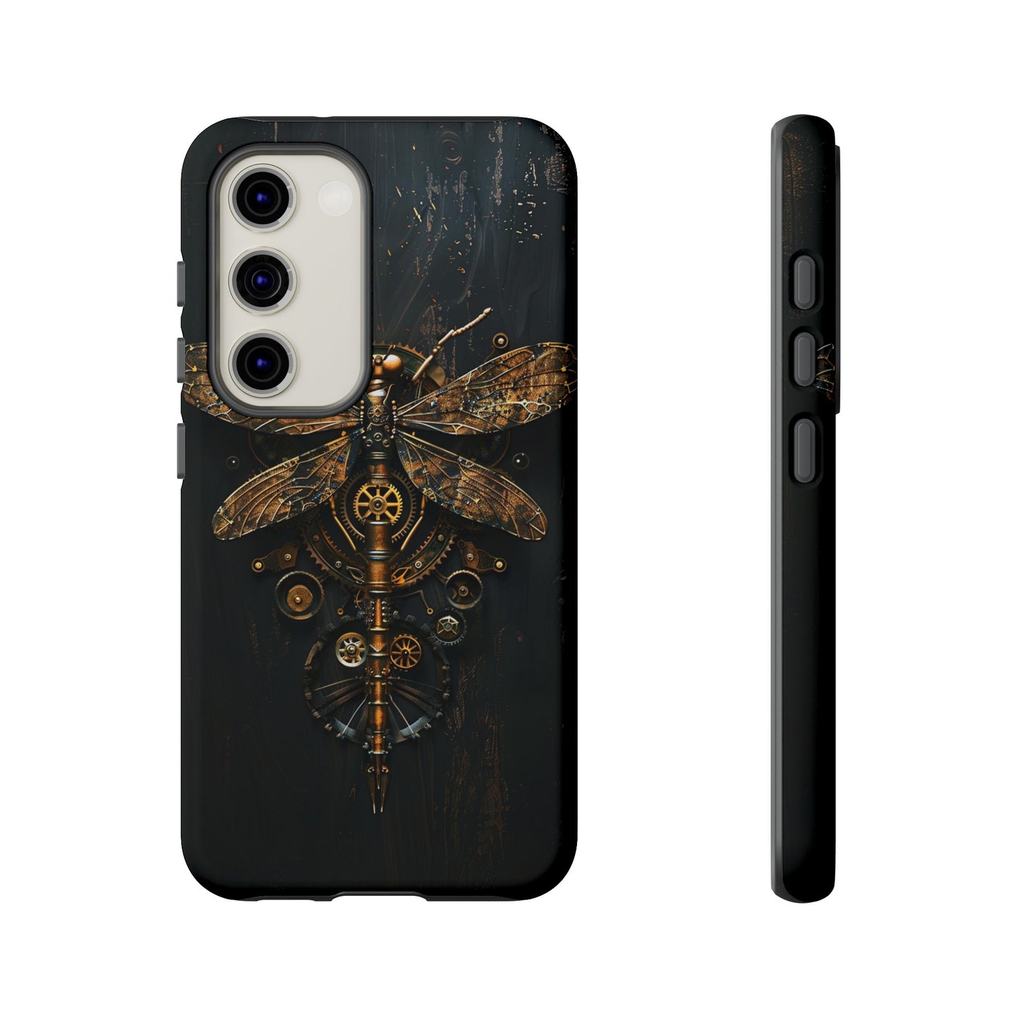 Steampunk Dragonfly Phone Case - Intricate Gear Design for iPhone, Samsung Galaxy, Google Pixel Devices