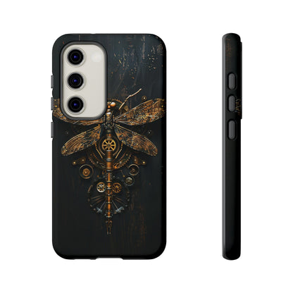 Steampunk Dragonfly Phone Case - Intricate Gear Design for iPhone, Samsung Galaxy, Google Pixel Devices