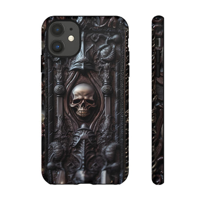 Dark Grimoire of Death Tough Phone Case – Gothic Skull Vampiric Design for iPhone, Samsung Galaxy, and Google Pixel Devices