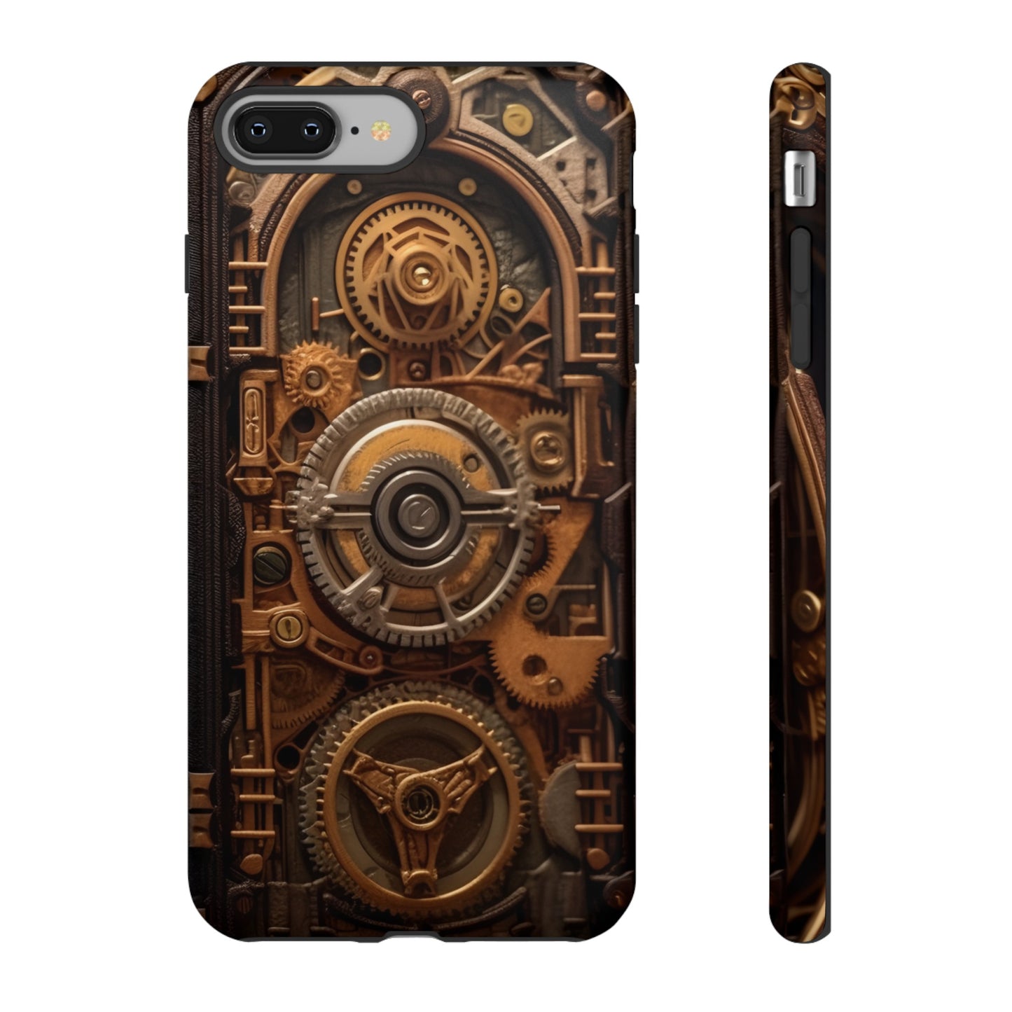 Gearworks Tough Phone Case – Steampunk Clockwork Design for iPhone, Samsung Galaxy, and Google Pixel Devices