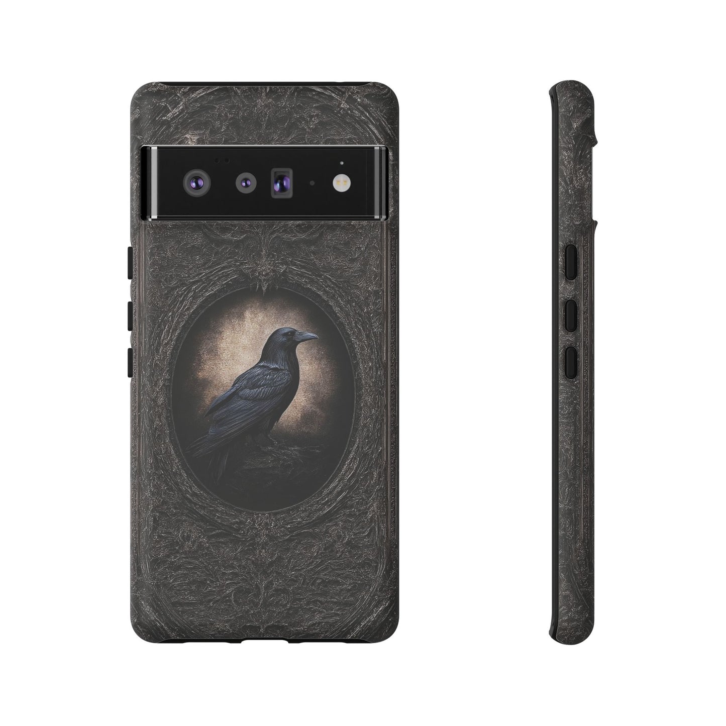 Gothic Raven Phone Case - Mysterious Dark Bird Design