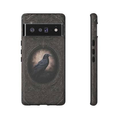 Gothic Raven Phone Case - Mysterious Dark Bird Design