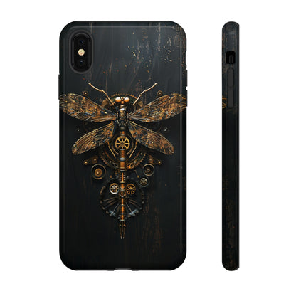 Steampunk Dragonfly Phone Case - Intricate Gear Design for iPhone, Samsung Galaxy, Google Pixel Devices