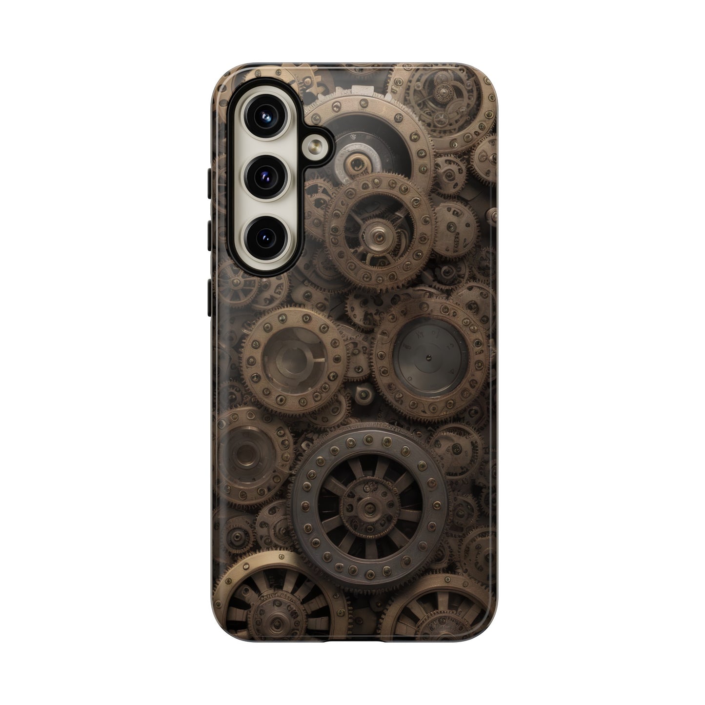 Gearworks 3 Phone Case – Steampunk Victorian Design with Gears and Clockwork for iPhone, Samsung Galaxy, and Google Pixel Devices