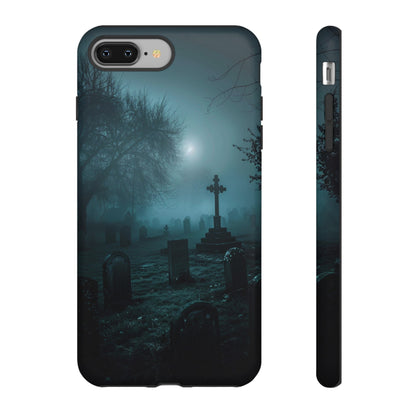 Graveyard at Night Phone Case – Eerie Cemetery Design for iPhone, Samsung Galaxy, and Google Pixel Devices