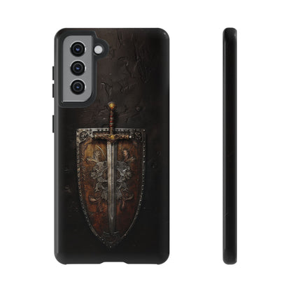 Medieval Sword and Shield Phone Case - For iPhone, Samsung Galaxy, and Google Pixel Devices