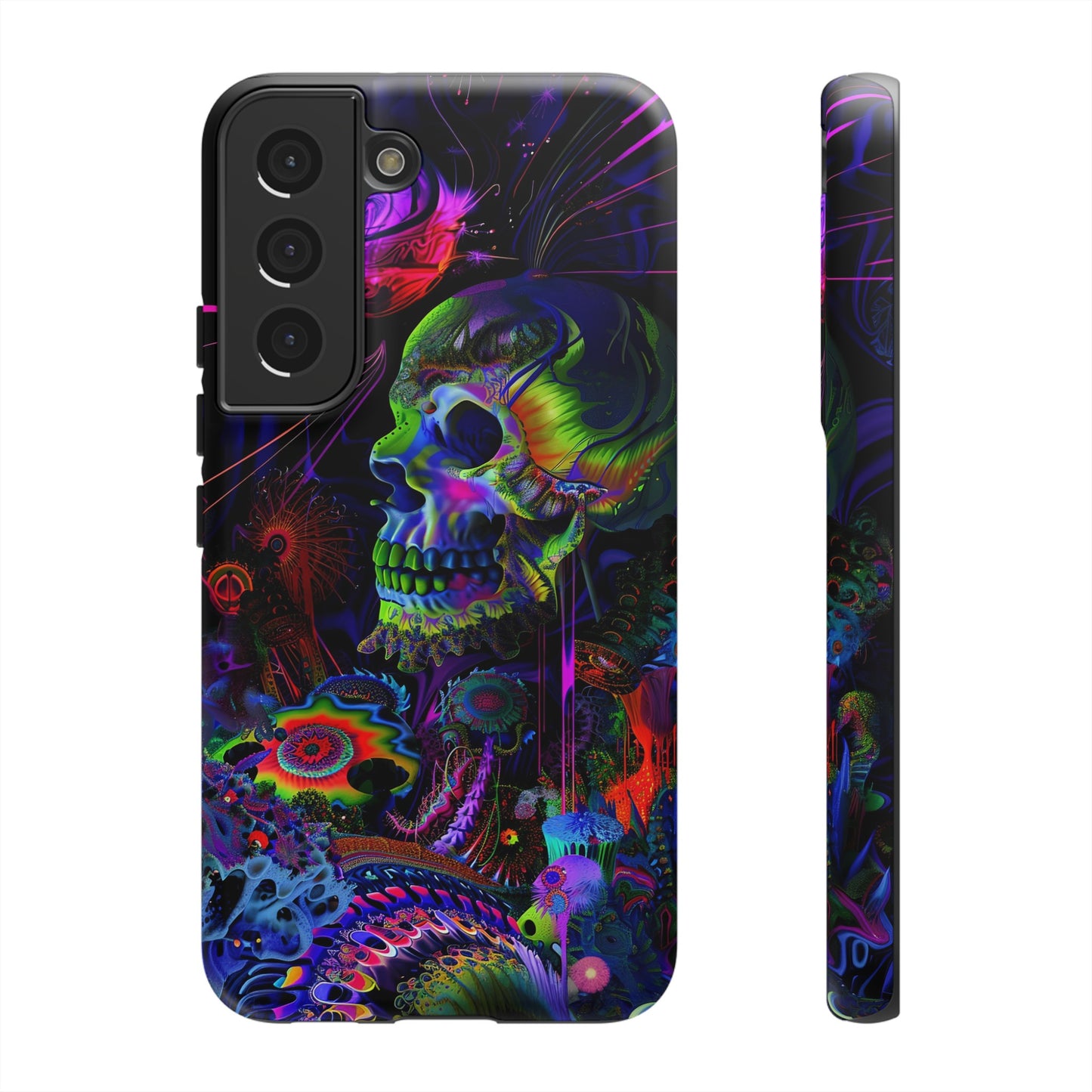 Psychedelic Skull Phone Case – Vibrant Pastel Design for iPhone, Samsung Galaxy, and Google Pixel Devices