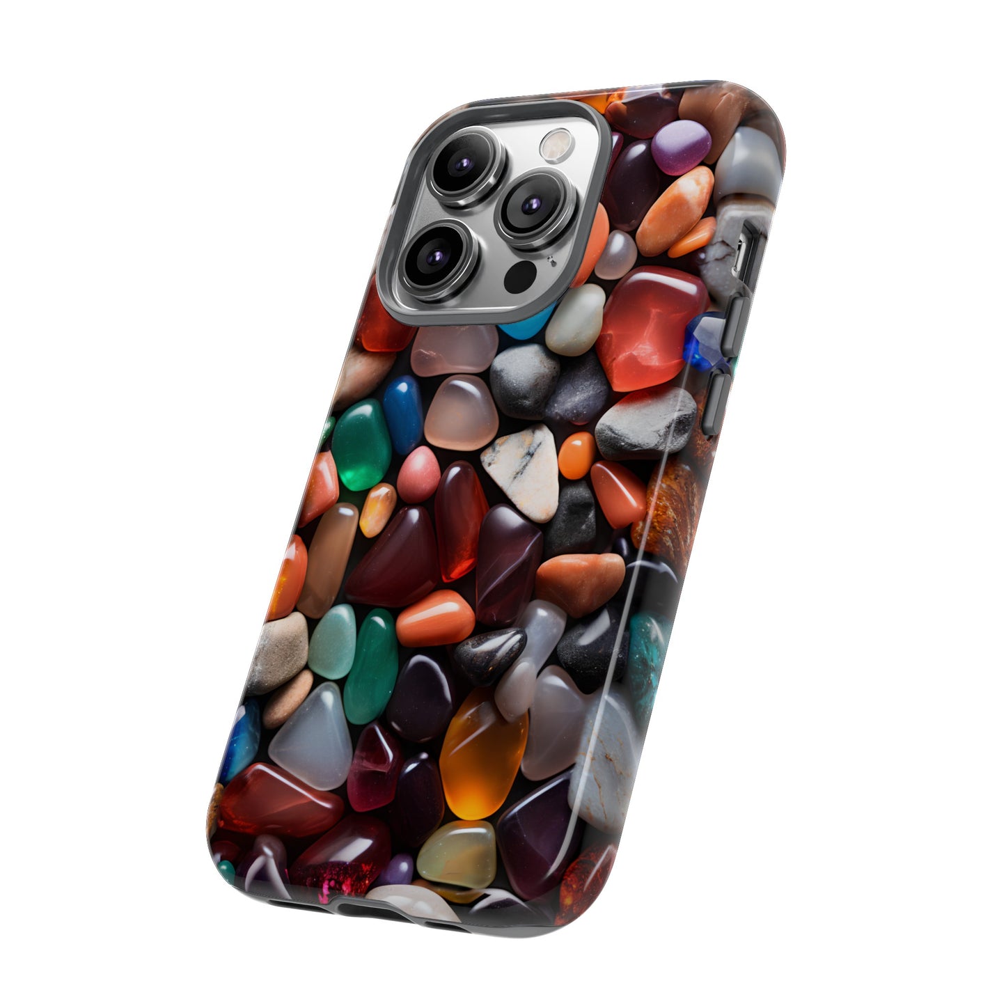 Colorful Stones Phone Case – Vibrant Polished Gemstone Design for iPhone, Samsung Galaxy, and Google Pixel Devices