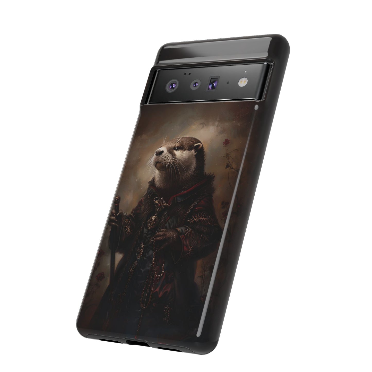 Noble Otter King Phone Case - Vintage Gothic Animal Art Design for iPhone, Samsung Galaxy, and Google Pixel Devices