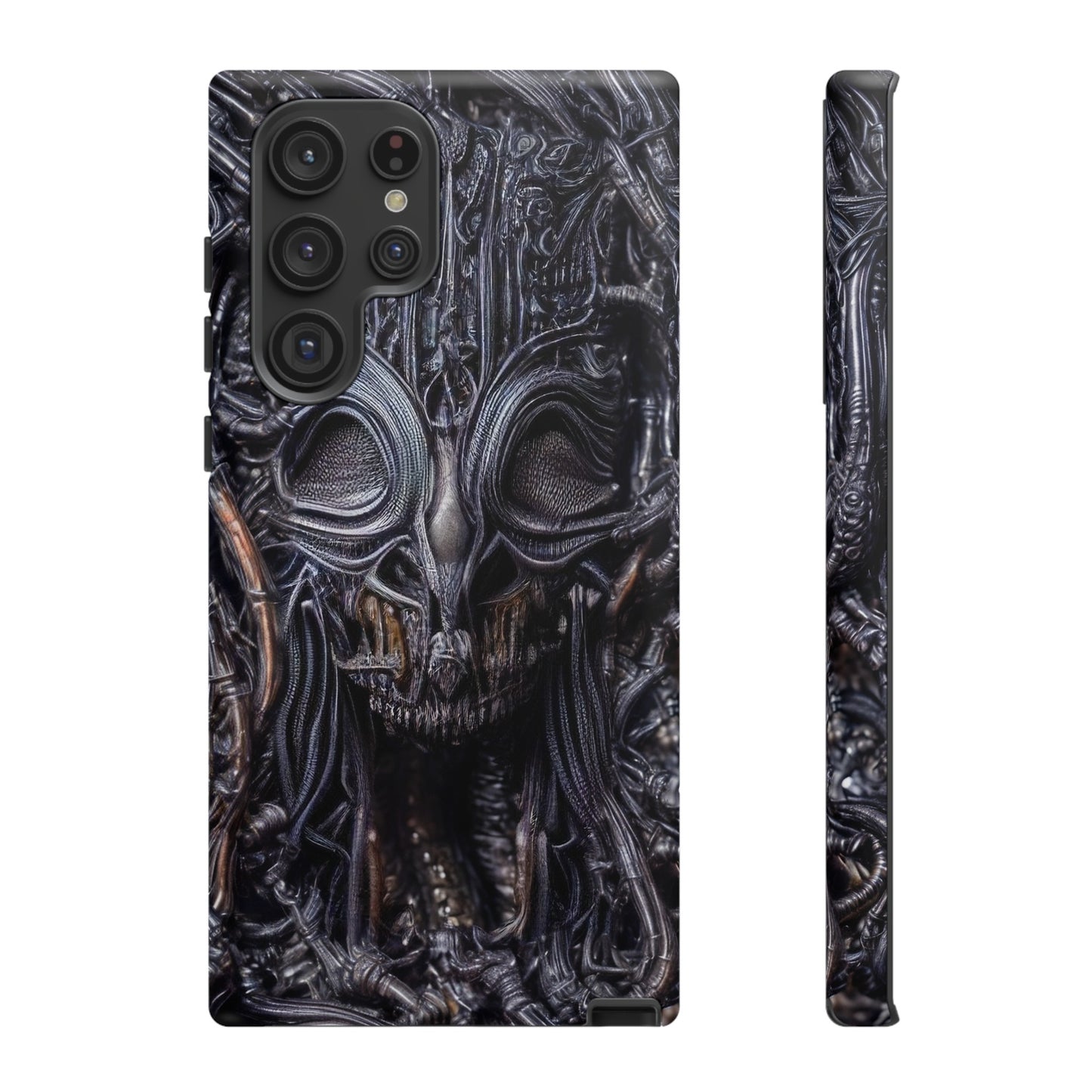 Biomechanical Horror 2 Phone Case – Futuristic Alien Horror Design for iPhone, Samsung Galaxy, and Google Pixel Devices