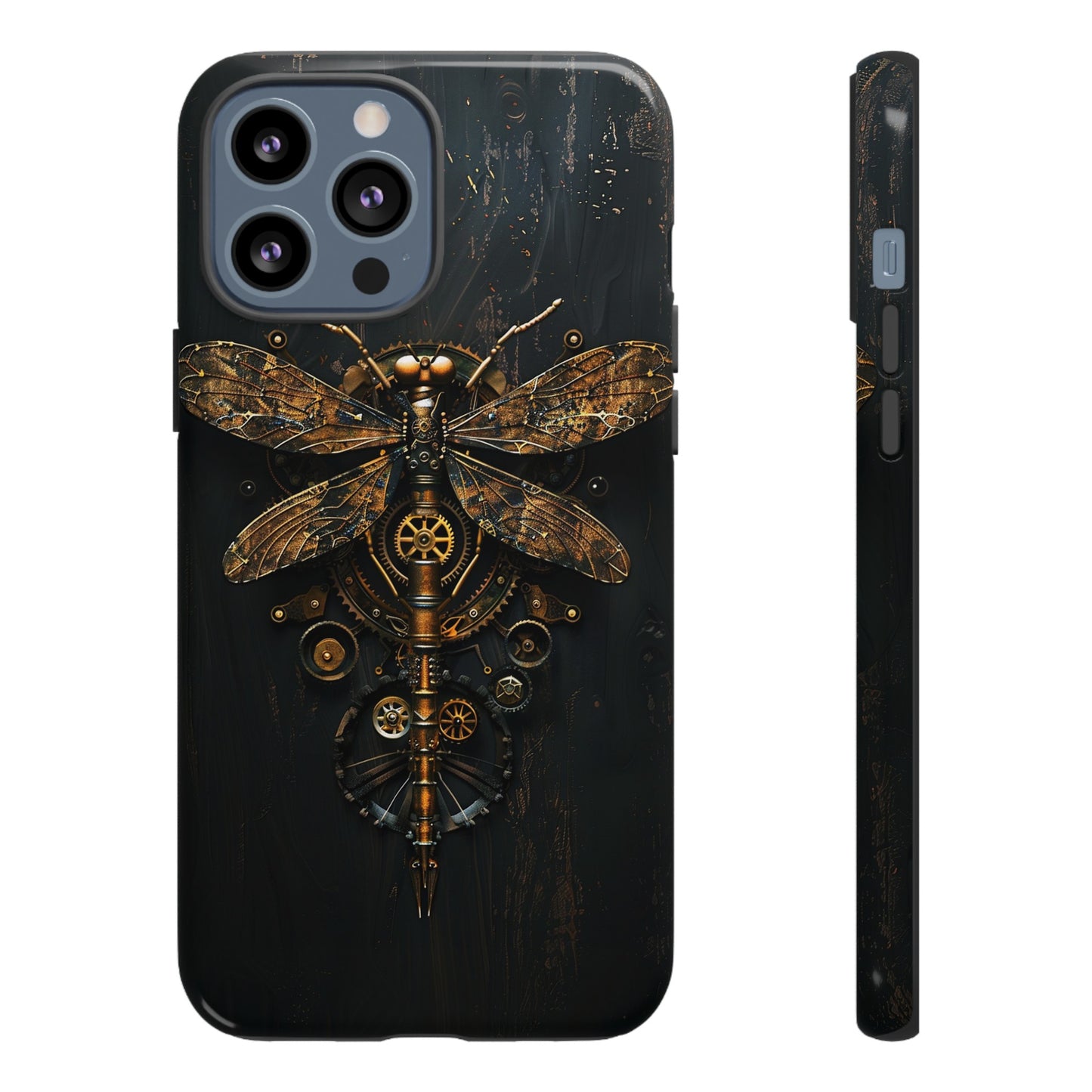 Steampunk Dragonfly Phone Case - Intricate Gear Design for iPhone, Samsung Galaxy, Google Pixel Devices