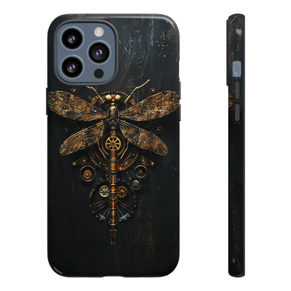 Steampunk Dragonfly Phone Case - Intricate Gear Design for iPhone, Samsung Galaxy, Google Pixel Devices