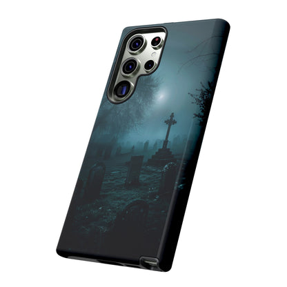 Graveyard at Night Phone Case – Eerie Cemetery Design for iPhone, Samsung Galaxy, and Google Pixel Devices