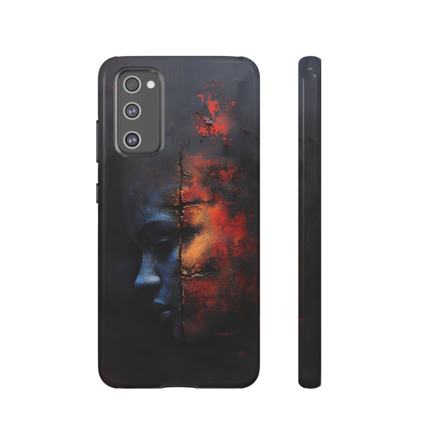 Abstract Duality Art Phone Case - Bold Modern Design