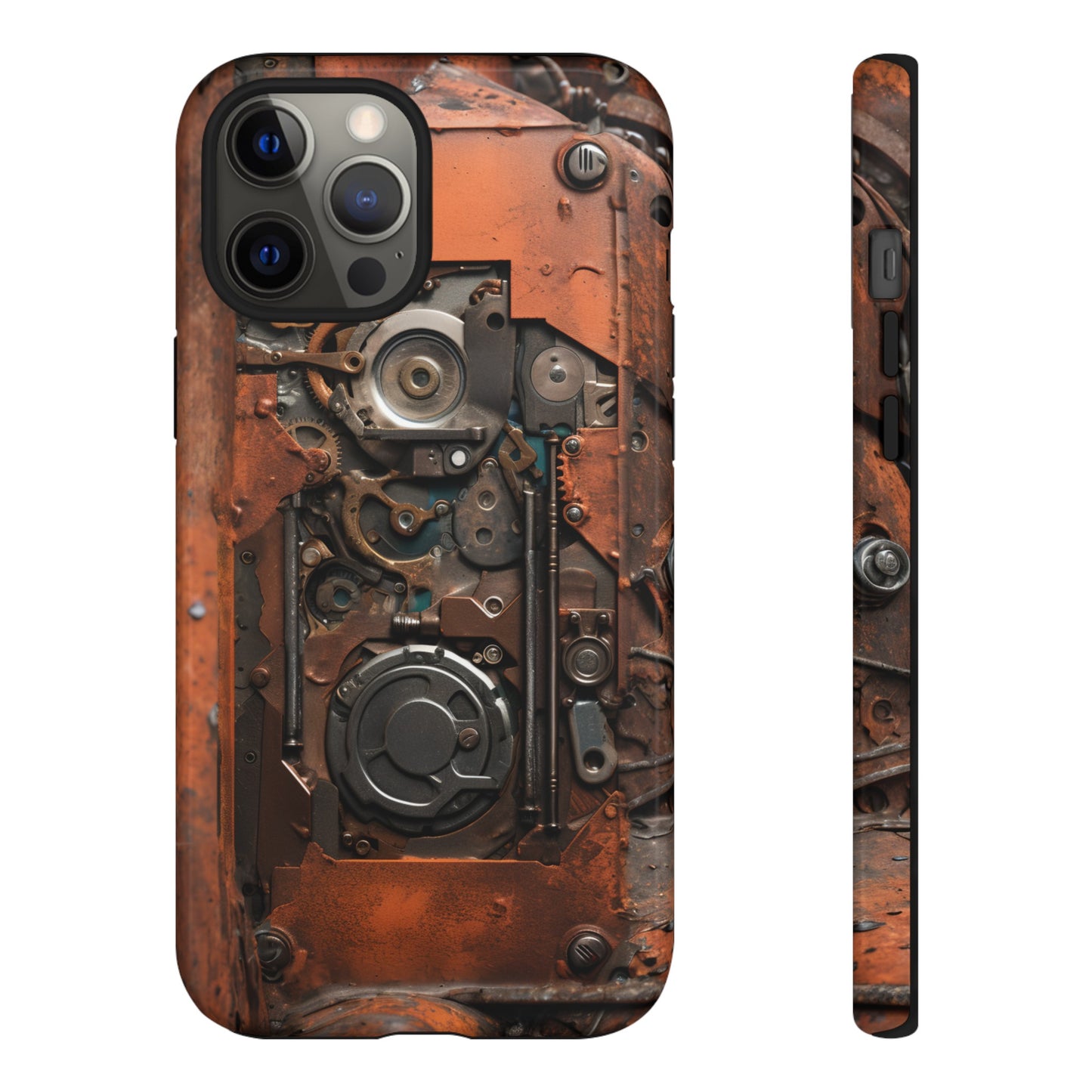 Rusted Mechanisms Phone Case – Steampunk Metal Gear Design for iPhone, Samsung Galaxy, and Google Pixel Devices