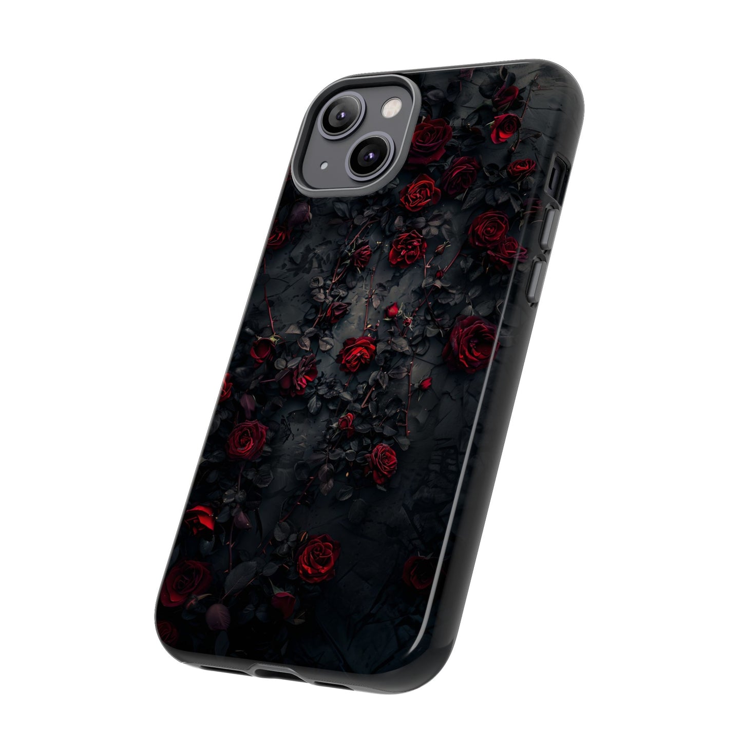 Gothic Roses Tough Phone Case – Elegant Dark Floral Design for iPhone, Samsung Galaxy, and Google Pixel Devices