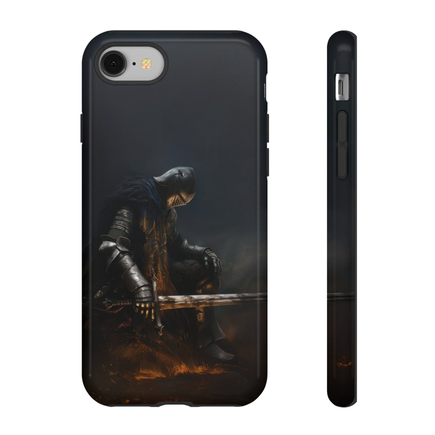 Dark Knight of the Abyss Phone Case - iPhone, Samsung Galaxy, Google Pixel - Epic Medieval Warrior Art, Protective Case, Fantasy Art