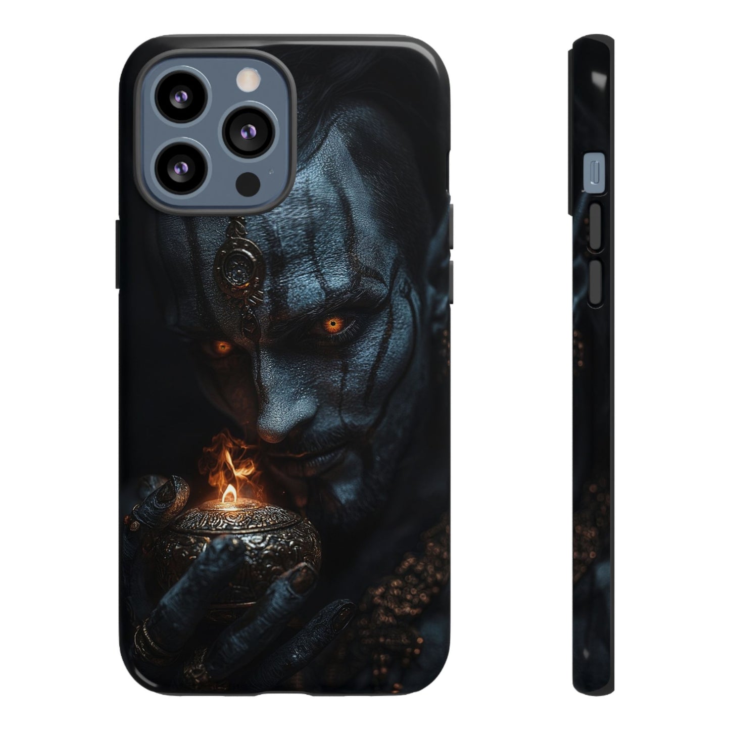 Dark Djinn Warrior Phone Case - Intricate Fantasy Art Protective Cover for iPhone, Samsung Galaxy, and Google Pixel Devices