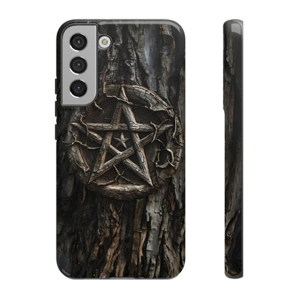 Pentacle Tree Phone Case – Wiccan Nature Magic Design for iPhone, Samsung Galaxy, and Google Pixel Devices