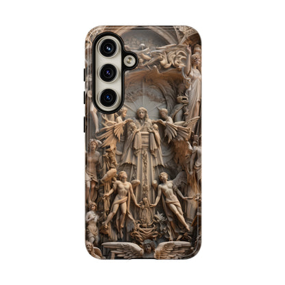 Angelic Statue Phone Case – Heavenly Gothic Marble Design for iPhone, Samsung Galaxy, and Google Pixel Devices