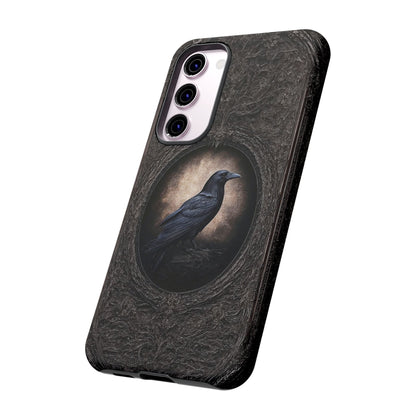 Gothic Raven Phone Case - Mysterious Dark Bird Design