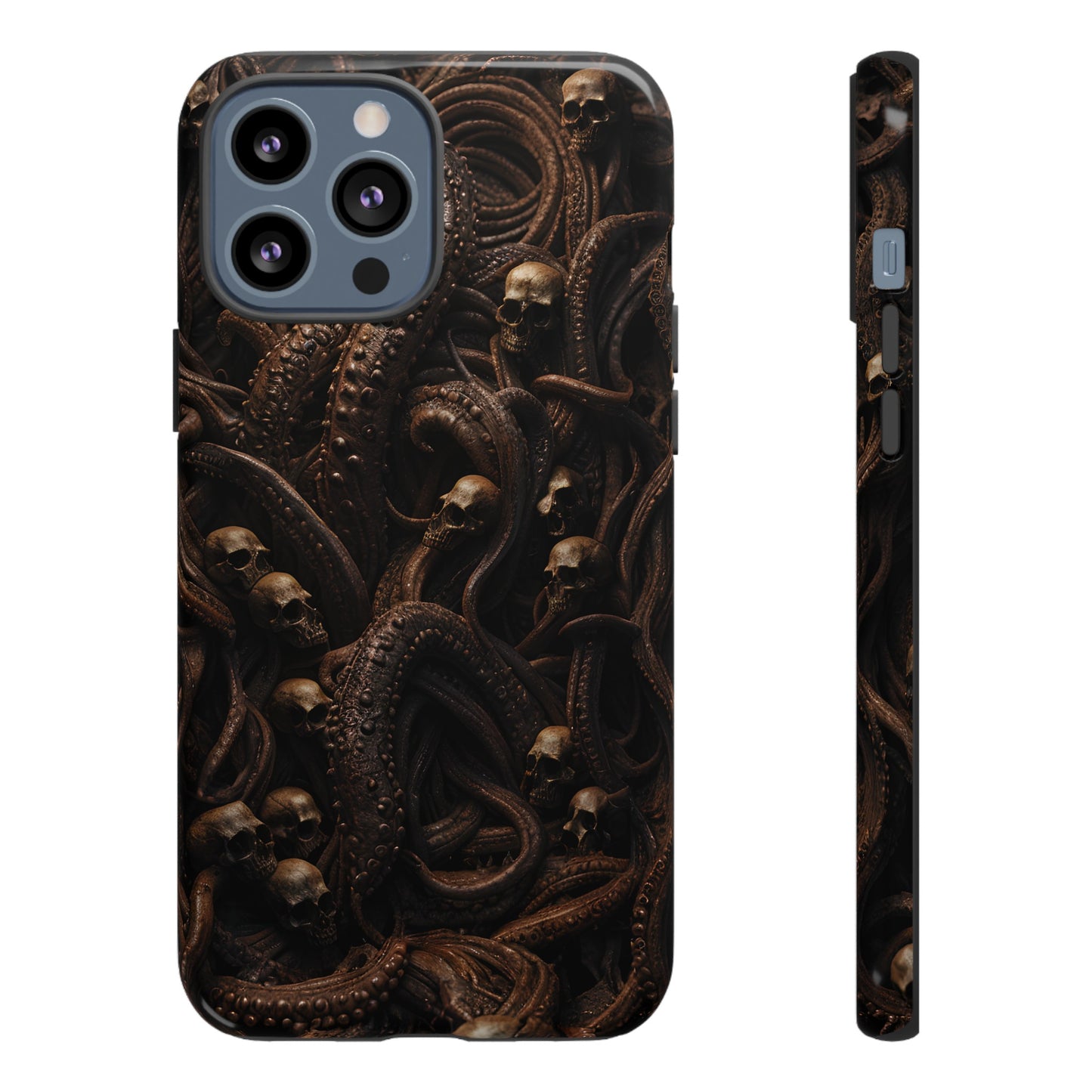 Skulls and Tentacles Phone Case – Lovecraftian Horror Design for iPhone, Samsung Galaxy, and Google Pixel Devices