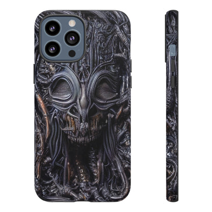 Biomechanical Horror 2 Phone Case – Futuristic Alien Horror Design for iPhone, Samsung Galaxy, and Google Pixel Devices