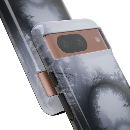 Mystical Forest Portal Phone Case - Atmospheric Foggy Path with Enchanted Tunnel For iPhone, Samsung Galaxy, and Google Pixel Devices.