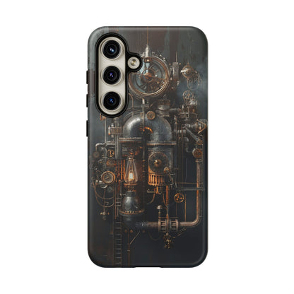 Steampunk Machine #2 Phone Case - Intricate Industrial Design for iPhone, Samsung Galaxy, Google Pixel Devices, Victorian Design Gears