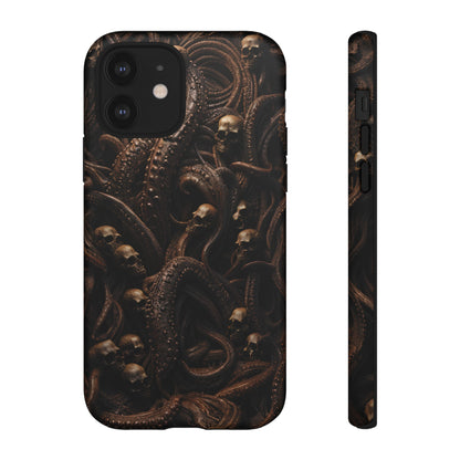 Skulls and Tentacles Phone Case – Lovecraftian Horror Design for iPhone, Samsung Galaxy, and Google Pixel Devices