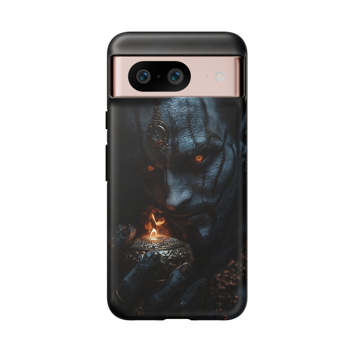 Dark Djinn Warrior Phone Case - Intricate Fantasy Art Protective Cover for iPhone, Samsung Galaxy, and Google Pixel Devices