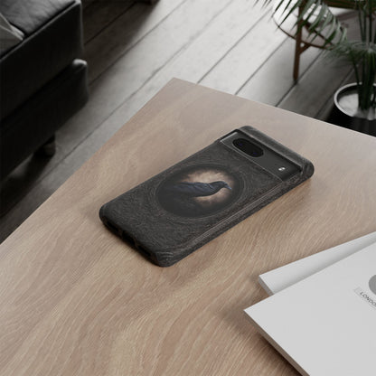 Gothic Raven Phone Case - Mysterious Dark Bird Design