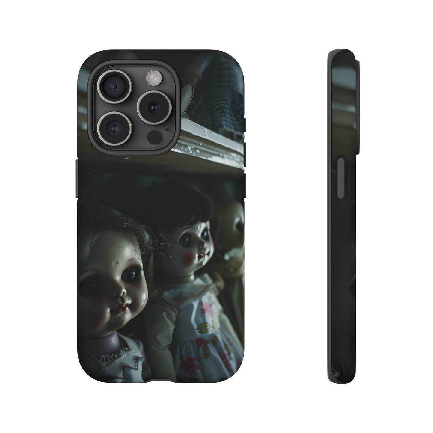 Creepy Dolls Phone Case – Eerie Vintage Doll Design for iPhone, Samsung Galaxy, and Google Pixel Devices